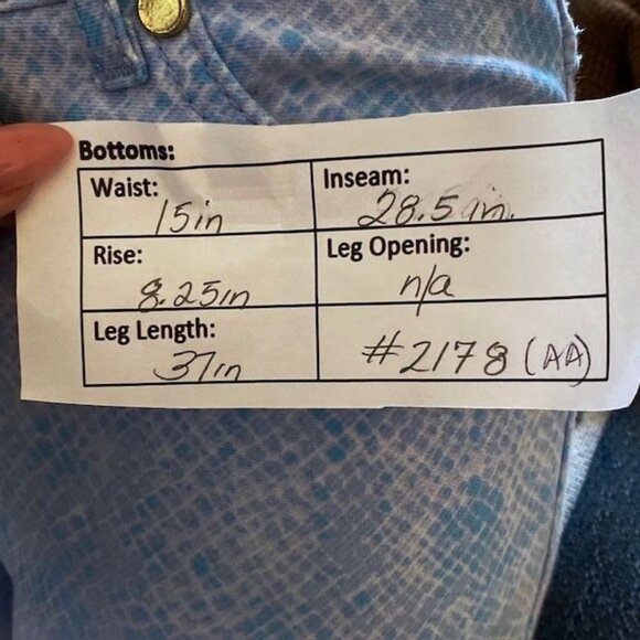 J. McLaughlin Lexi Snake Print Jeans Blue , Size 4 - Picture 8 of 11